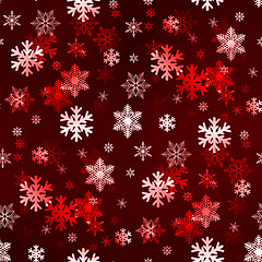 Image showing Dark Red Snowflakes
