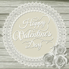 Image showing Valentines card on beige background. EPS 10