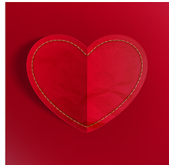 Image showing Heart from paper Valentines day. EPS 10