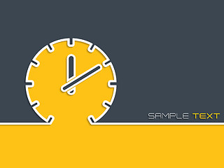 Image showing Advertising background with clock silhouette