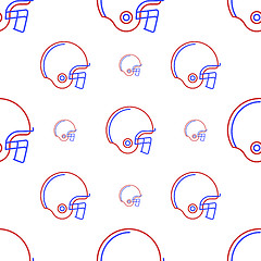 Image showing Vector background for American football helmet