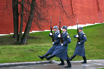 Image showing Honor guard of the Tomb of the Unknown Soldier in Moscow
