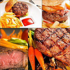 Image showing beef dishes collage