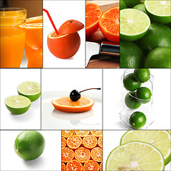 Image showing citrus fruits collage