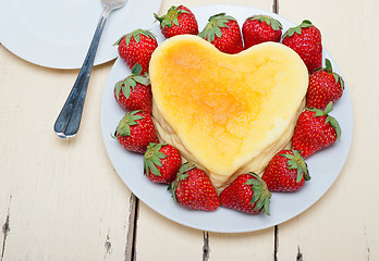 Image showing heart cheesecake