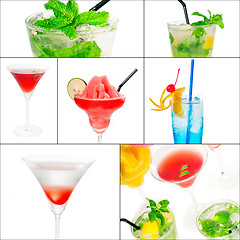 Image showing cocktails collage