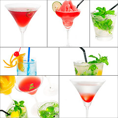 Image showing cocktails collage