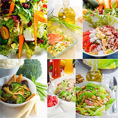 Image showing salad collage composition nested on frame