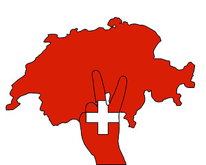 Image showing Switzerland hand signal