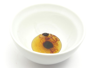 Image showing Chinaware with honey and syrup