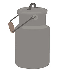 Image showing Old milk can