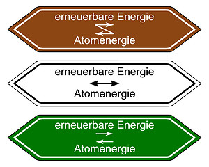 Image showing Direction sign energy