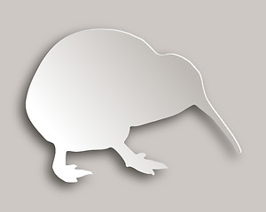Image showing Kiwi on gray