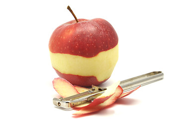 Image showing Apple peeling