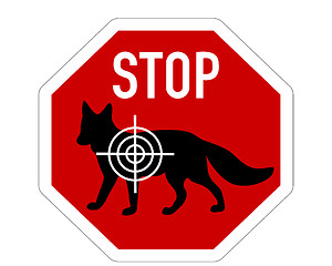 Image showing Stop crosshair fox