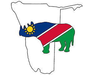 Image showing Namibia black rhino
