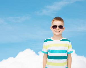 Image showing smiling cute little boy in sunglasses