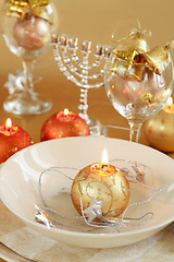 Image showing Christmas table setting