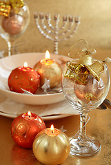 Image showing Christmas table setting