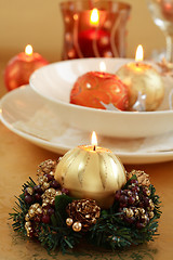 Image showing Christmas table setting