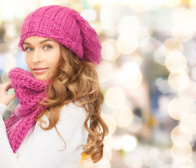 Image showing young woman in winter clothes