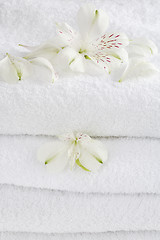 Image showing White towels