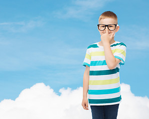 Image showing smiling little boy in eyeglasses