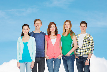 Image showing group of smiling students standing