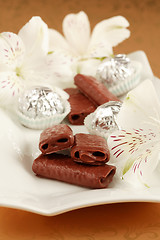 Image showing Sweet chocolate rolls