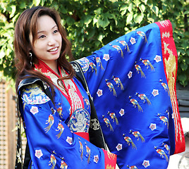 Image showing Asian woman in traditional dress.