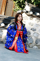 Image showing Asian woman in traditional South Korean robes.