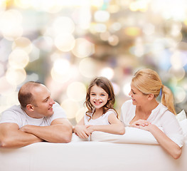 Image showing happy family at home