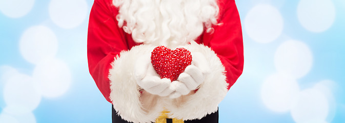 Image showing close up of santa claus with heart shape