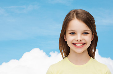 Image showing smiling little girl over white background