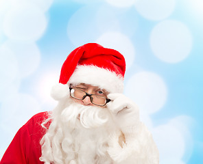 Image showing close up of santa claus winking