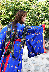 Image showing Asian woman in traditional South Korean robes.