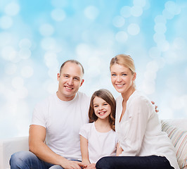 Image showing happy family at home