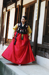 Image showing South Korean woman in traditional dress.