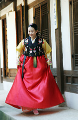 Image showing South Korean woman in traditional dress.