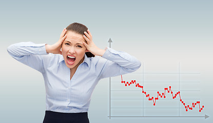 Image showing angry screaming businesswoman