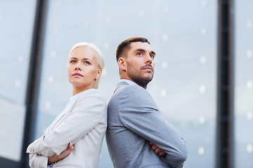 Image showing businessman and businesswoman outdoors