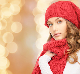 Image showing young woman in winter clothes