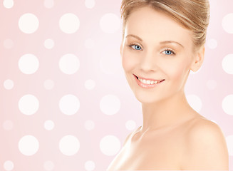 Image showing beautiful young woman with bare shoulders