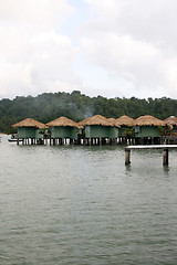 Image showing floating bungalows