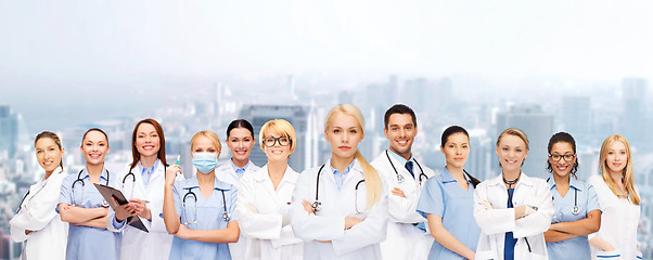 Image showing team or group of doctors and nurses