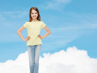 Image showing smiling little girl in casual clothes