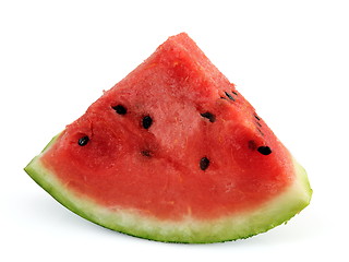 Image showing Sliced ripe watermelon isolated on white background