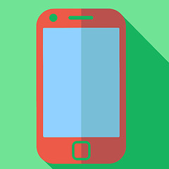 Image showing Modern flat design concept icon smart phone. Vector illustration