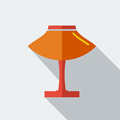 Image showing Modern flat design concept icon Table light lamp. Vector illustr