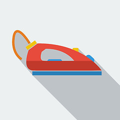 Image showing Modern flat design concept icon iron for Ironing. Vector illustr